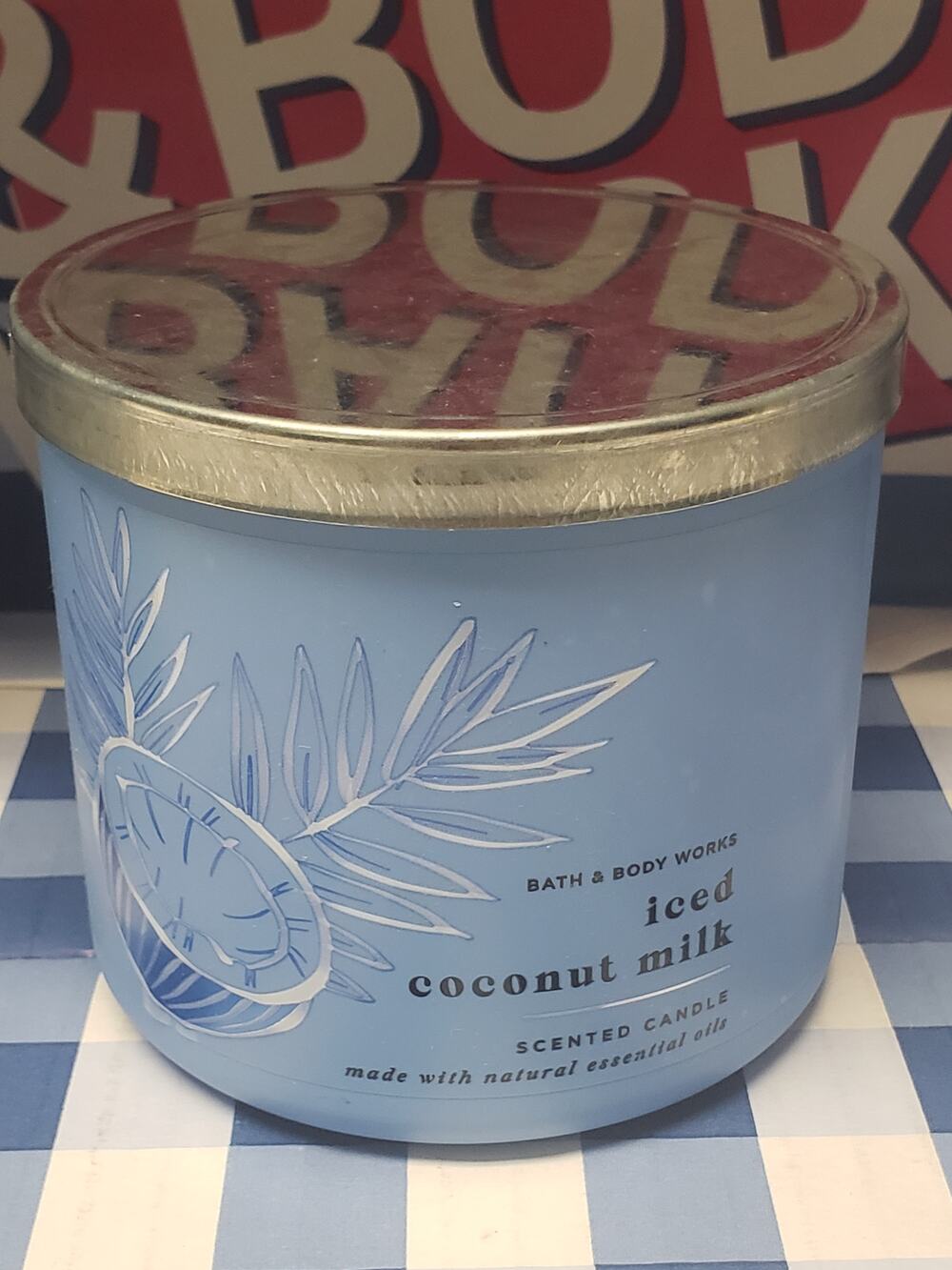 BBW Iced Coconut Milk Large 3 Wick Candle Home Fragrance Decor